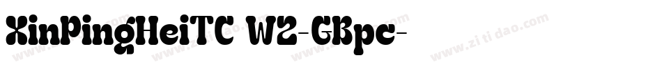 XinPingHeiTC W2-GBpc字体转换